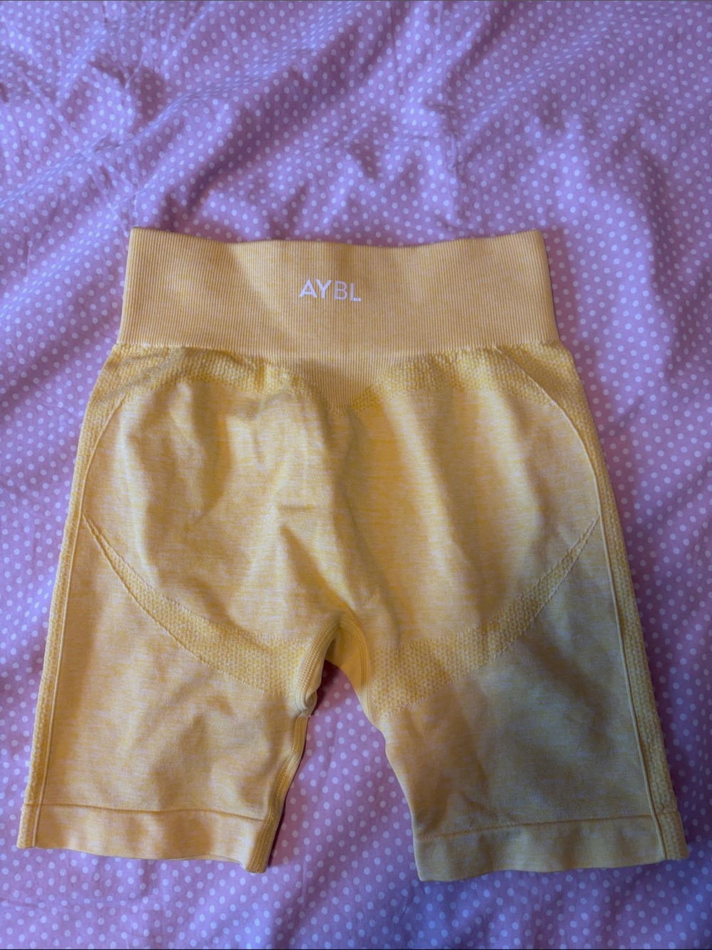 AYBL Yellow Seamless Cycling Shorts